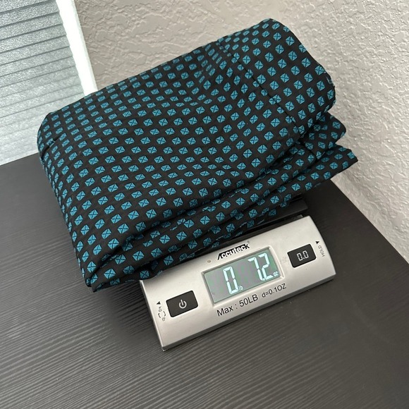 Ann Taylor LOFT Blue Black Geometric Lined Pleated Front A-Line Skirt Size 6 - Picture 10 of 10